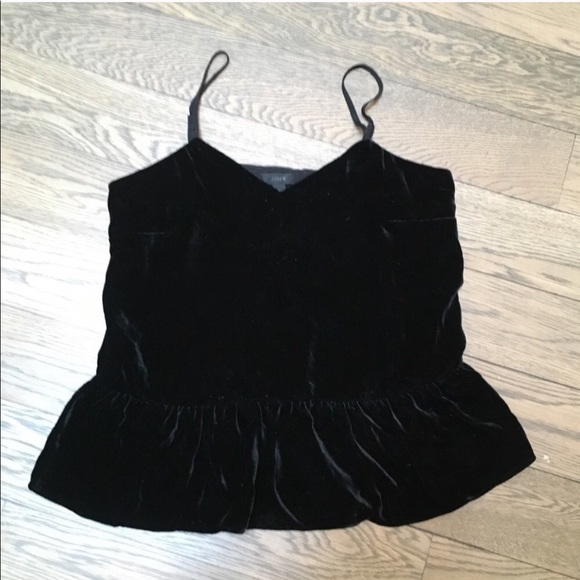 Jcrew velvet peplum top - Picture 2 of 4